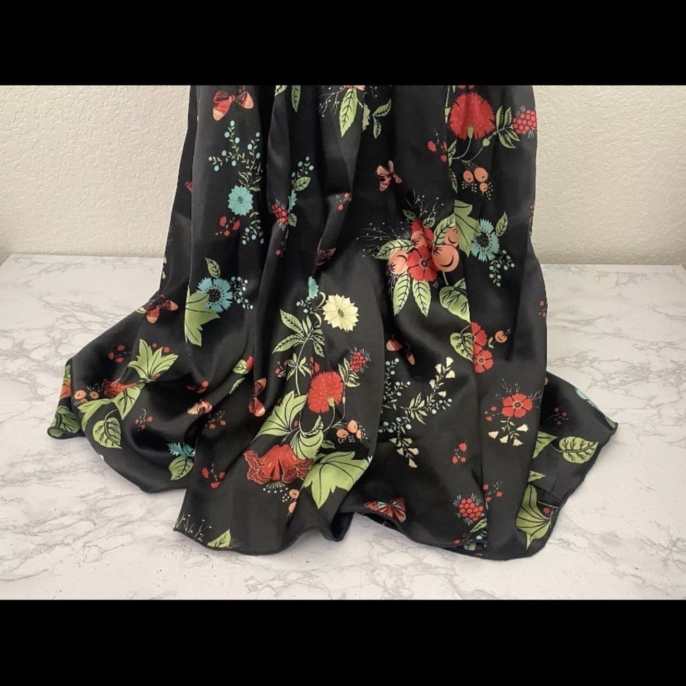 My Michelle Floral Strappy Sun Slip Dress Black Juniors 5/6 Floral Goth Emo​​​​​ - Picture 4 of 13